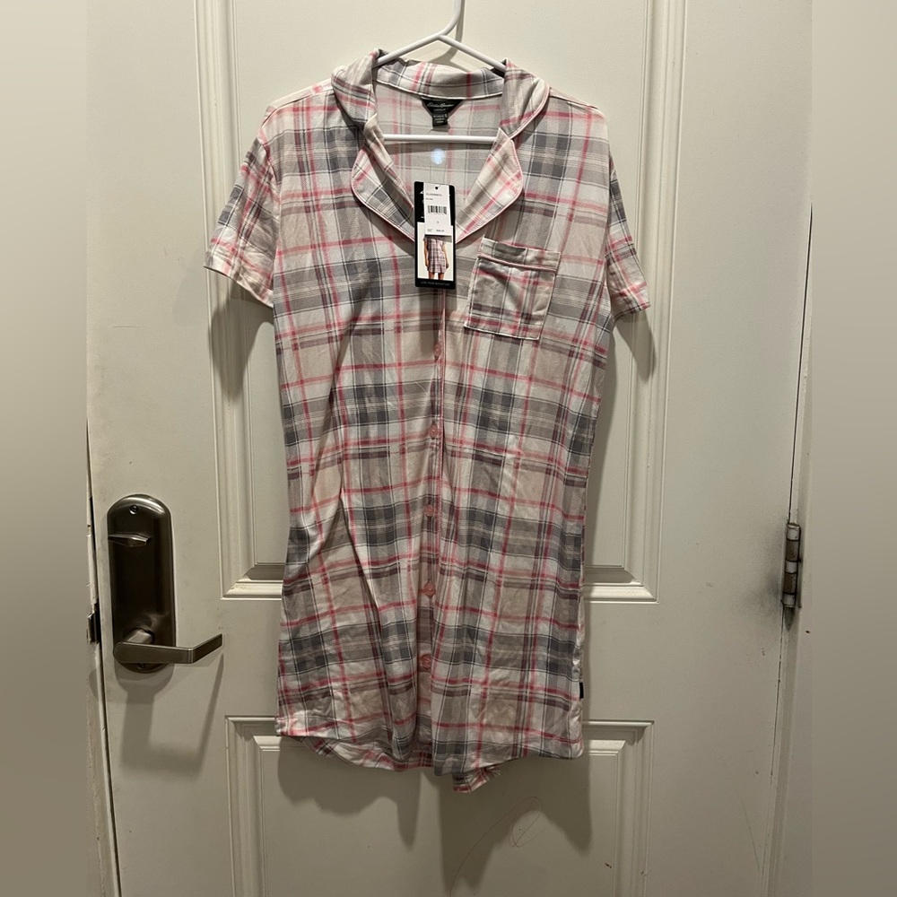Eddie Bauer check design night shirt